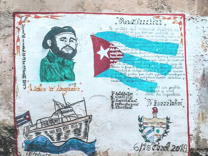 Revolutionary graffiti in Havana, Cuba