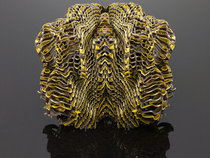 Neri Oxman (American, born Israel 1976), Mediated Matter Group (est. 2010), Massachusetts Institute of Technology, Cambridge, MA (est. 1861), W. Craig Carter (American, born 1961), MIT Materials Science and Engineering (est. 1974), Stratasys (est. 1989). Imaginary Beings (Medusa 2). 2012. Objet Connex500 Multi-material 3D Bitmap Printer, colored digital powders & materials. The Museum of Modern Art, New York. Committee on Architecture and Design Funds