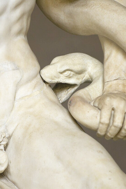 Detalis from Laocoön sculpture 1st century A.D. Inv. No. 1059. Rome, Vatican Museums, Pio-Clementine Museum, Vatican