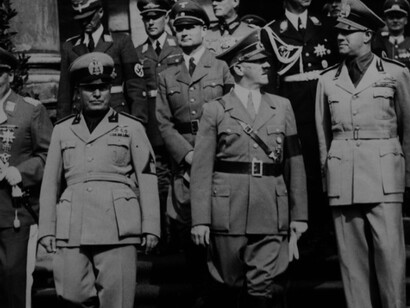 From left: Hermann Goring, Mussolini, Hitler and his son-in-law Galeazzo Ciano in 1938