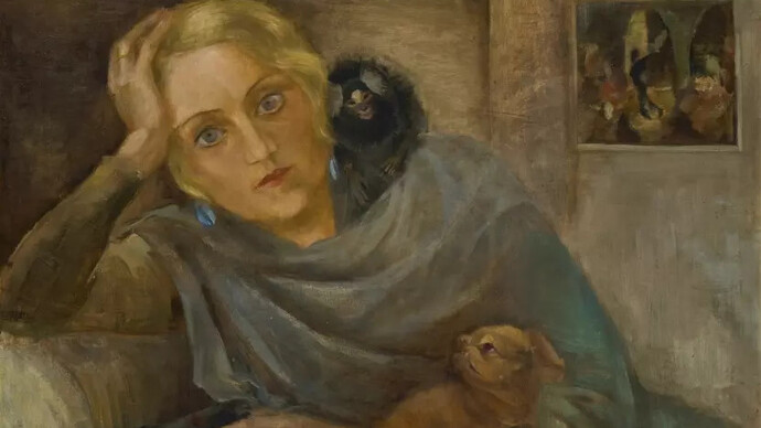 Aleksandra Beļcova, Portrait of actress Anta Klints (detail), 1932. Courtesy of Romans Suta and Aleksandra Beļcova Museum
