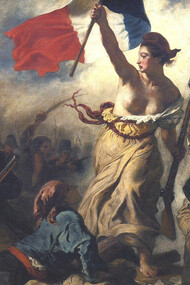 Oil painting of French revolution by Eugène Delacroix