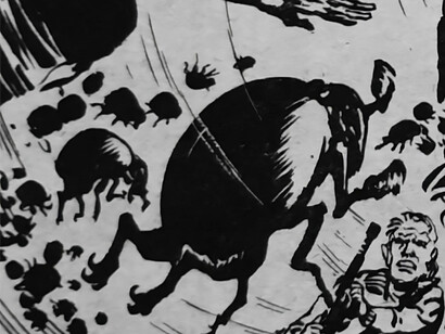 Viñeta del Eternauta II, ilustrado por Francisco Solano López,1976