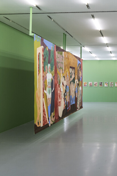 Ella Walker, Chorus, 2023, installation view at Kestner Gesellschaft, Hannover, Germany. Photo by Volker Crone. Courtesy of Casey Kaplan Gallery and Kestner Gesellschaft