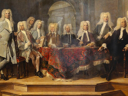 Regents of the Aalmoezeniersweeshuis Orphanage in Amsterdam, 1729, Cornelis Troost