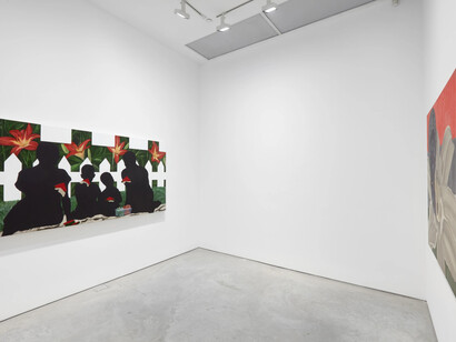 Jammie Holmes, Morning thoughts, exhibition view. Courtesy of Marianne Boesky Gallery