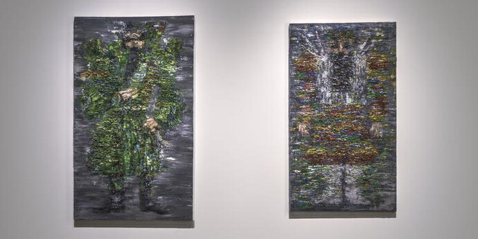 Roshanak Aminelahi, Exhibition view. Courtesy of Ayyam Gallery
