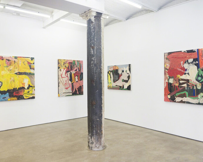 Streaming by Lamp and by Fire, exhibition view. Courtesy of Denny Gallery