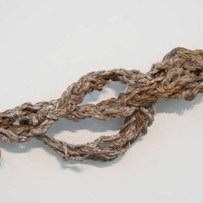 Miguel Ángel Rojas, Por Pan, 2013. Braided grass (Agrostis Perenans), recovered from 17th century colonial construction, dimensions variable. Photo credit: Logan Sebastian Beck.