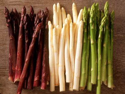 I tre colori degli asparagi