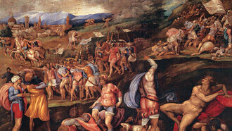 Battista Franco detto il Samolei, La battaglia di Montemurlo, particolare 