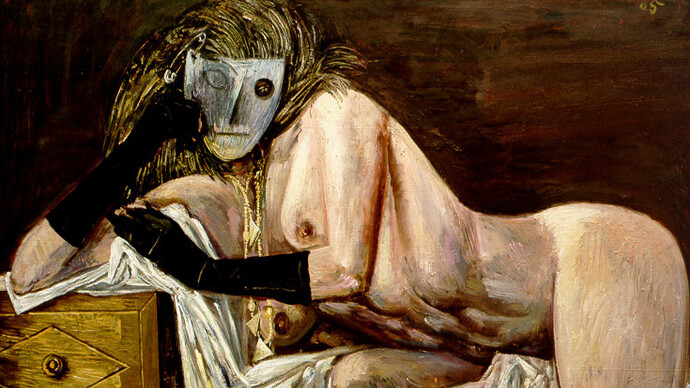 Giulio Ruffini, Nudo con maschera.