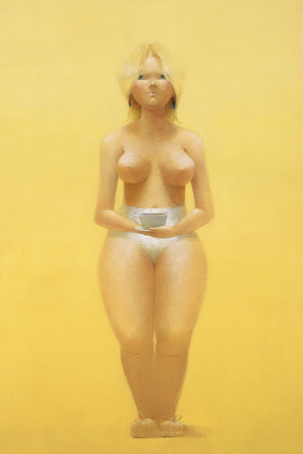 Lisa Yuskavage, Big Blonde with Teacup, 1994. Collection of Ninah and Michael Lynne. Courtesy the artist and David Zwirner, New York, London