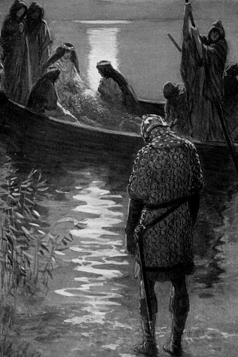 Illustrazione di W. H. Margetson per Legends of King Arthur and His Knights di James Knowles, 1914