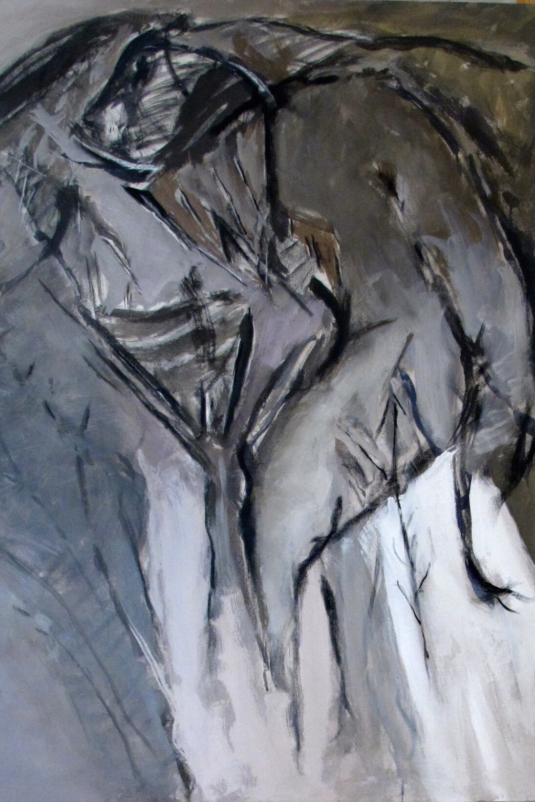 Claude Troin, Significations I, 2014, 148 x 117 cm, mixed technique on canvas