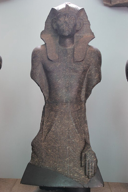 Statua osiriforme di Sesostri III, Egyptian Sculpture Gallery, British Museum, London, England