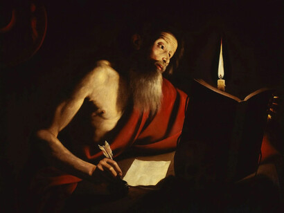 Trophime Bigot, San Jerónimo escribiendo
