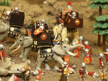 Recreación de la batalla de Numancia con Playmobil