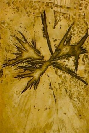 Trilogía de tierra (detalle), 1964, grabado en metal sobre papel