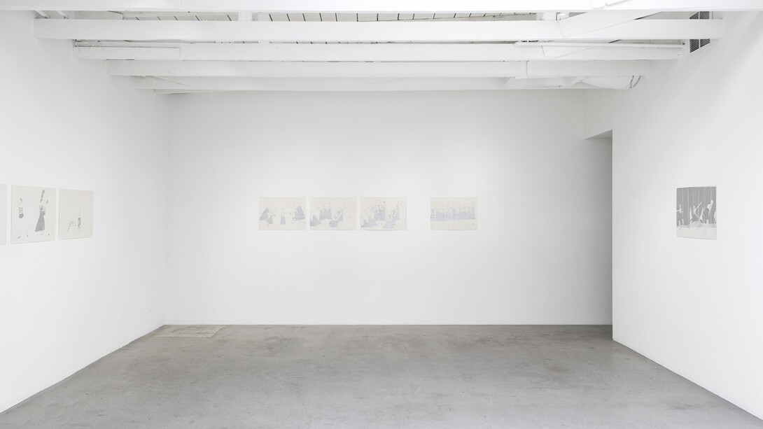 Joan Jonas and Silke Otto-Knapp, exhibition view. Courtesy of Kristina Kite Gallery