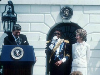 Michael Jackson, with Reagan