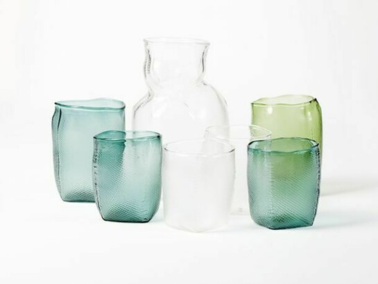Textile moulded glass by Silo Studio