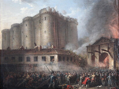 Debemos recordar que la Declaración de los Derechos del Hombre y del Ciudadano es la base sobre la que se construye nuestra república.La toma de la Bastilla. Pintura anónima, 1792. Museo de la Revolución Francesa, Castillo de Vizille, cerca de Grenoble, Francia