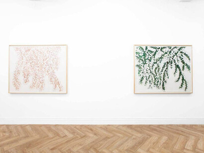 Donald Sultan, Drawings, exhibition view. Courtesy of Huxley-Parlour Gallery