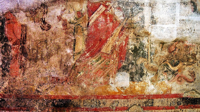 San Marco dei Sabariani, Benevento, Italia. Affresco della "Pesca miracolosa"