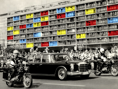 Sanja Iveković. NOVI ZAGREB (Ljudi iza prozora), 1979. Photograph, 80 x 110 cm. Courtesy of the artist.