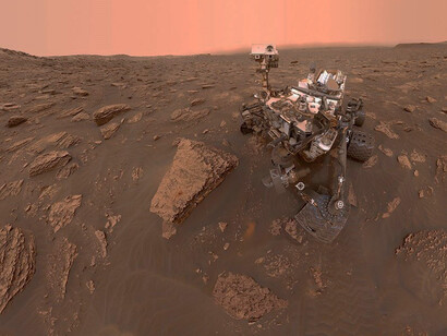Rappresentazione artistica del rover Curiosity della Nasa su Marte