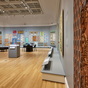 The art of french wallpaper design, exhibition view. Courtesy of Risd Museum