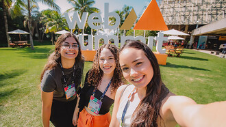 Web Summit Rio sign; Riocentro; Web Summit Rio 2024, Brazil