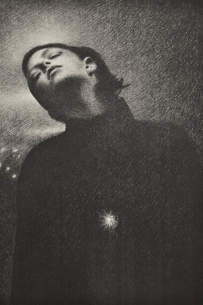 Omar Galliani, Ancora nuove stelle, 1999. Cortesia di CSArt - Comunicazione per l'Arte