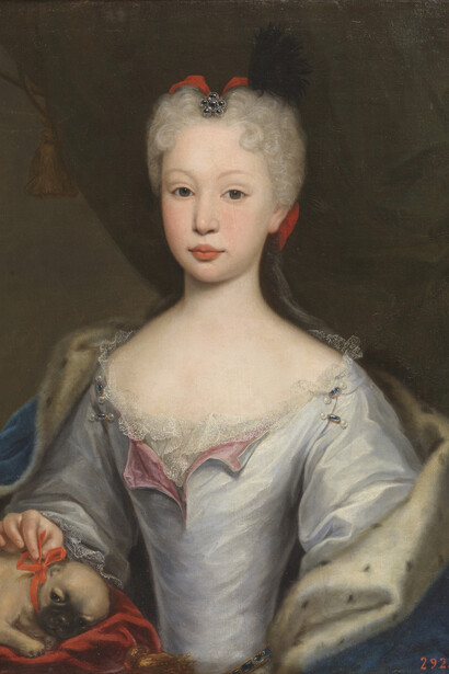 Domenico Duprà, La reina Bárbara de Braganza (detalle), 1725. Cortesía del Museo Nacional del Prado