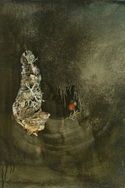 Silvia Canton, Piccola madre, dettaglio, tecnica mista su tela, 50x50, 2019