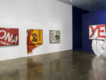 Jonathas de Andrade, Permanência relâmpago [Permanent lightning strike], exhibition view. Courtesy of Nara Roesler Gallery