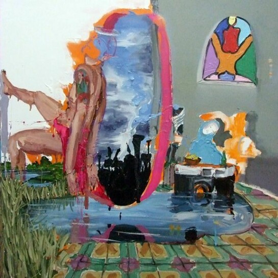 Alessandro Passaro, Pausareiki, 100 x 100, olio su tela, 2013