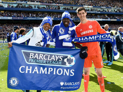 Chelsea players celebrating