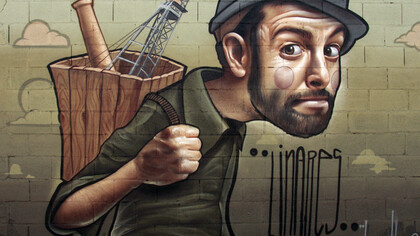 Simpático autorretrato del artista andaluz