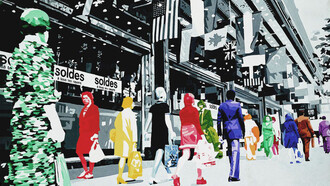 Gerard Fromanger, Bastille Flux, 2007. Ogni sforzo fatto per cercare di convincerci di essere diversi dalla natura selvaggia, esseri superiori ed indipendenti da essa, si è ripercosso contro di noi, rendendoci fisicamente, mentalmente e spiritualmente deboli e soli