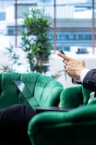 Airport lounges make it possible for customers to work, rest, and eat, far from the chaotic crowds of airports