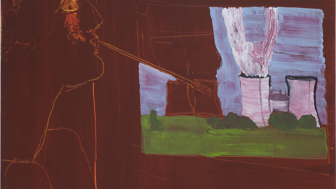 Bernard Gaube, Peintre sur le paysage - Fukushima, 2011, oil on canvas, 60 x 74 cm