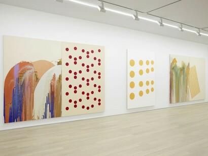 John M Armleder, Exhibition view. Courtesy of Almine Rech Gallery