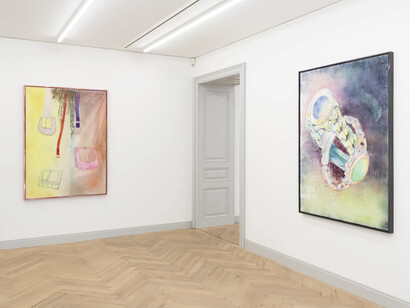 Travis Boyer, Personal effects, exhibition view. Courtesy of Galerie Peter Kilchmann