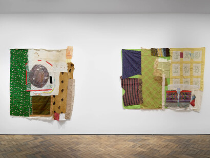 Susan Cianciolo, This is the New Earth. The galactic field, exhibition view. Courtesy of Modern Art Gallery