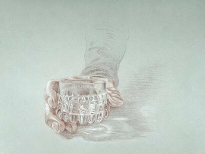 Aldo Farnsworth, Hands of J (detail), 2026. Courtesy of Transmission Gallery