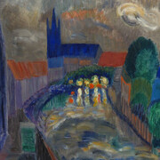 Wilhelmina Proos, View of delft at night (detail). Courtesy of Drents Museum