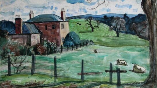 Sir William Gillies, The Manse near Bolton, Midlothian, pencil & watercolour