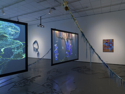 Julien Creuzet, exhibiton view. Courtesy of The Bell Gallery
